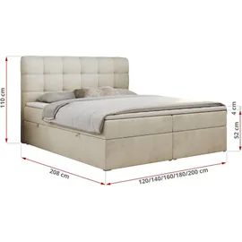 MKS Boxbett FAST 160 x 200 cm H3 Beige