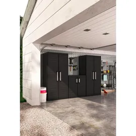 KETER Geräteschrank, schwarz Kunststoff 2 Fächer, 89x93x54 cm - schwarz