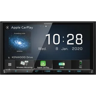 Kenwood DMX8020DABS Doppel-DIN Moniceiver mit DAB+, Wireless CarPlay, Android Auto, 6,9" Touchscreen