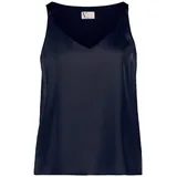 Vera Mont Satin-Bluse mit V-Ausschnitt Night Sky,42 | 42