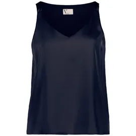 Vera Mont Satin-Bluse mit V-Ausschnitt Night Sky,42 | 42