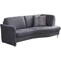 Landscape 3-Sitzer-Sofa, Grau, Metall, 196x86x115 cm, Goldenes M, Typenauswahl, Fußauswahl, Lederauswahl, Stoffauswahl, Hocker erhältlich, Rücken echt, Wohnzimmer, Sofas & Couches, Sofas, 3-Sitzer Sofas