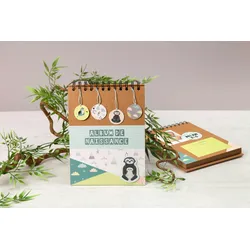 Clairefontaine 3x Album DIY zum Personalisieren, 40 Blatt Kraftpapier 200g im Format 32x24 cm, Umschlag aus Kraftkarton - Kartonbraun 95430C
