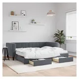 vidaXL Tagesbett 90 x 200 cm Dunkelgrau