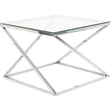 Beliani Beverly Silber/Eiche 60 x 45 x 60 cm