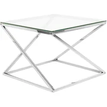 Beliani Beverly Silber/Eiche 60 x 45 x 60 cm