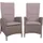 Garden Pleasure Braga Gartenstuhl 68 x 60 x 109 cm weidenbraun/grau 2 St.