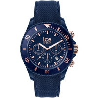 ICE-Watch ICE chrono Blue rose-gold - Blaue Herrenuhr Silikonarmband - Chrono - 020621