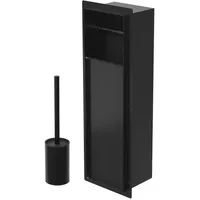 luxebath Unterputz-Schrankmodul Edelstahl Schwarz 60x20x10 cm,