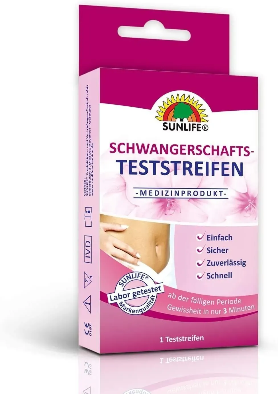 SUNLIFE Schwangerschaftsteststreifen mit sicherem Ergebnis