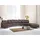 Beliani Sofa mit Ottomane Braun 7-Sitzer U-Förmig Halbrund Verstellbare Kopfstützen Wohnlandschaft Ecksofa Modulsofa Modern Wohnzimmer - Braun/Silber