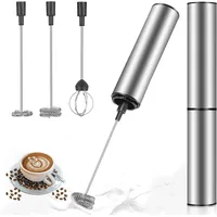 MOSUO Elektrischer Milchaufschäumer Mit Doppeltem Quirl, USB Wiederaufladbar Mil