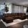 masseno Eckcouch Polyester U-Form 3-Sitzer Braun