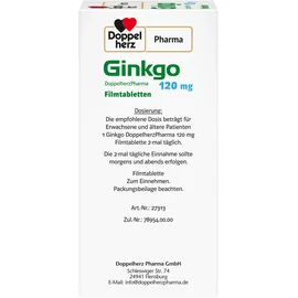 Doppelherz Pharma Ginkgo 120 mg Filmtabletten 120 St.