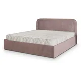 masseno Polsterbett, Rosa, Holz, 140x200 cm, Schlafzimmer, Betten, Polsterbetten
