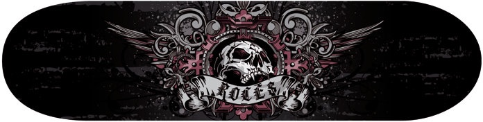 Roces Skull 2200 Skateboard - Black