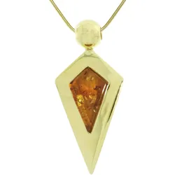 Kette mit Anhänger OSTSEE-SCHMUCK "Ostsee-Schmuck Kette mit Anhänger Erka Kette mit Anhänger Erka" Gr. 50, gold (goldfarben), Halsketten, Damen, 50cm, Silber 925 (Sterlingsilber), L: 45cm
