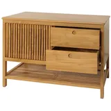 Mendler Teak-Waschbeckenunterschrank HWC-M70, Waschtisch Schrank, hochwertiges B-Grade-Teak (Kernholz, 20-30 Jahre), 81x106x55cm