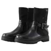 Tom Tailor Winterstiefelette, Blockabsatz, Winterboots, Stiefelette mit Zierschnalle, Gr. 38, schwarz, , 78168966-38