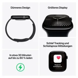 Apple Watch Series 10 GPS + Cellular 46 mm Titangehäuse gold Milanaise Armband gold M/L