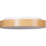 Beliani Deckenleuchte Gold Ringform Stahl und Kunststoff mit Integriertem LED-Licht Runde Form Moderne Beleuchtung - Hellbraun