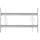 GAH Alberts Secorino Style Fenstergitter Ausziehbar galvanisch Blau verzinkt 300 x 500-650 mm