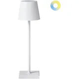 Beliani Kabellose LED Tischlampe BACEIRO mit Dimmer Weiß