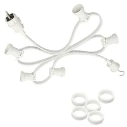 SATISFIRE Illu Party Garten Außenlichterkette 5m weiß 10xE27 Made in Germany