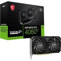 MSI GeForce RTX 4060 Ti 8G Ventus 2X Black E1 OC, 8GB GDDR6, HDMI, 3x DP (V512-001R)