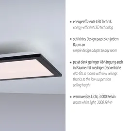 just light. Flat 1 rechteckig schwarz Aluminium