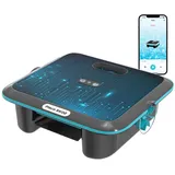 TALOSBO SK02 Solar Pool Skimmer Roboter, Solarbetriebener Poolroboter Akku, Duale Ladeoptionen, Wassertemperatursensor, App-Steuerung, 24/7 Automatischer Skimmer Poolreiniger