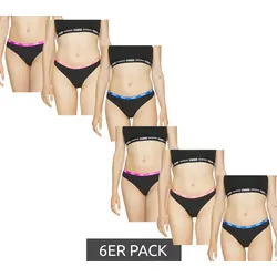 6er Pack PUMA String-Tanga Damen Slips Unterwäsche-Set Baumwoll-Slips 701224757 001 Schwarz - XS