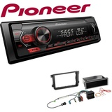 Pioneer 1-DIN Autoradio USB AUX Android Set für Volkswagen VW Jetta ab 2006