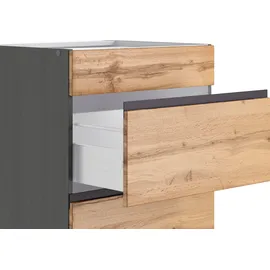 kochstation Kochfeldumbauschrank KS-Riesa 60 x 60 x 82 cm Braun