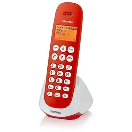 Brondi Adara DECT Telefon Rot Weiß Freisprecheinrichtung - Rot/Weiß