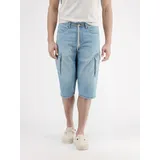 Lerros Long-Bermuda für Herren - Light Blue used wash), - 34