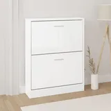 BaraSh Schuhschrank Hochglanz-Weiß 59x17x81 cm Holzwerkstoff Flur MöBel Schuhkipper Schmal