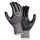 teXXor Nylon-Strickhandschuhe „black touch®`, Grau/Schwarz