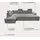 ed exciting design Wohnlandschaft Jakarta 324x107x218 cm Webstoff-Kunstleder Ottomane links grau (38645009-0)