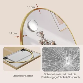 Songmics Standspiegel 60 x 165 cm Gold