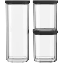 Mepal Modula Vorratsdosen-Set schwarz 9 x 14,4 cm 1,0 l / 1,5 l / 2,0 l