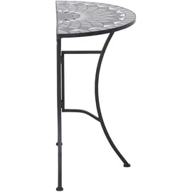 Siena Garden Como Gartentisch 70 x 35 x 71 cm schwarz/grau