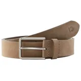 Tom Tailor DENIM Herren TTCHARLIE Ledergürtel mit eckiger Dornschließe, beige, Uni, Gr. 85