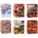 TSI Geschenktüten Weihnachten Serie 6 12 St. 11 x 14 cm