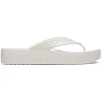 Crocs Damen Baya Plateau-Flip Keilsandale, weiß, 37 EU