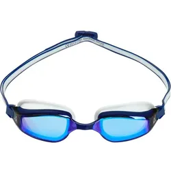 AQUASPHERE Herren Brille FASTLANE, BLUE WHITE LENS TITANIUM MIRROR BLUE, L