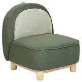 Beliani Kindersessel FABORG Stoff 50 x 56 x 47 cm Dunkelgrün