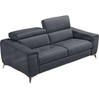 Egoitaliano Schlafsofa Francine, Designsofa, Loungesofa mit Dauerschlaffunktion, Bettfunktion, hochwertiger Metallbettrahmen & Matratze, Kopfteil manuell verstellbar grau