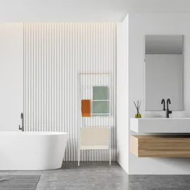 Relaxdays Handtuchleiter Metall Weiß