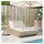 vidaXL Doppel-Sonnenliege 118 x 200 x 50,5/62,5/73,5/83 cm Beige